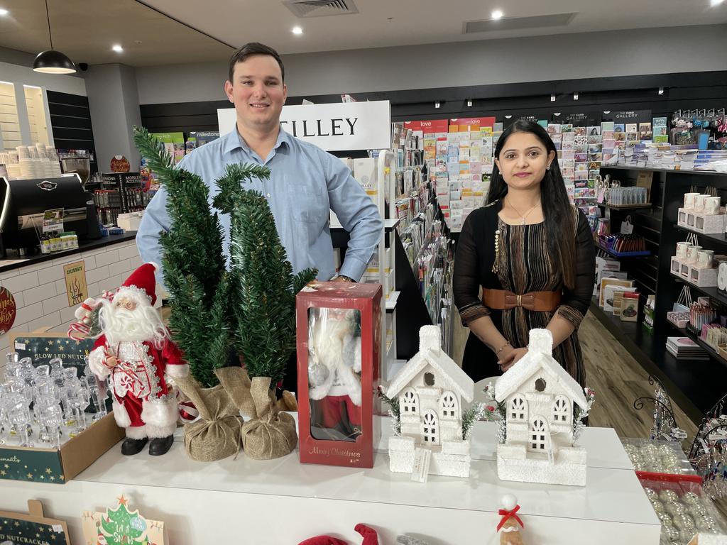 New Extra Kirwan offers a range of giftwares. Colliers’ Reagan Stokely with New Extra’s Prerna Thukral at Thuringowa Village Shopping Centre. Picture: Leighton Smith.