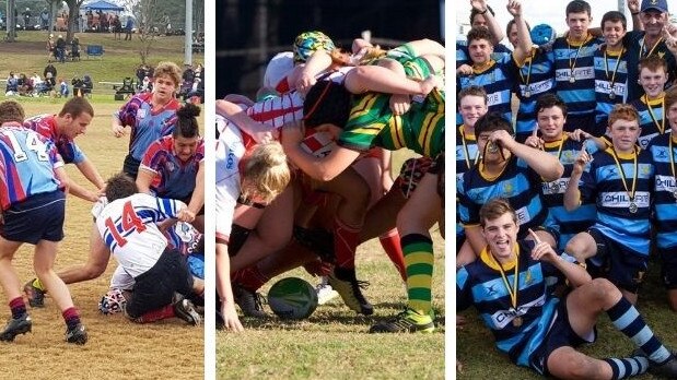 Junior rugby players at state championships.