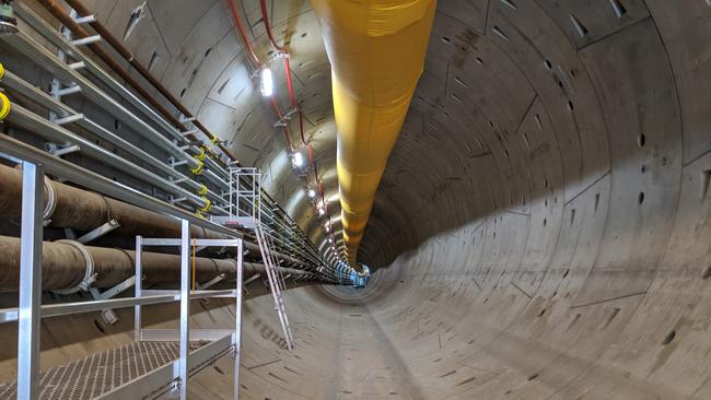 Inside the Metro Tunnel, where work continues as planned. Picture: Kieran Rooney