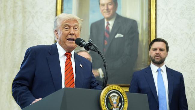 US President Donald Trump and Vice-President JD Vance. Picture: AP