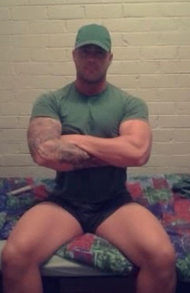 Egan in his cell at Glen Innis Correctional Centre, a minimum security, “farm-style” facility in NSW. Picture: Supplied.