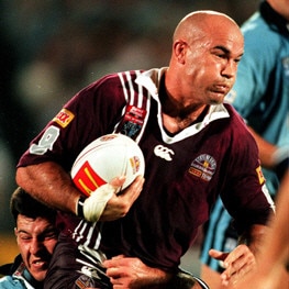 Jason Hetherington in game one of the 1999 State of Origin series.