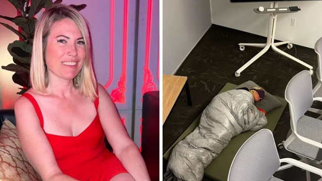 Twitter product manager Esther Crawford – who went viral after being pictured sleeping at the office as staff worked around the clock – has lost her job under Elon Musk’s latest round of lay-offs. Picture: Twitter