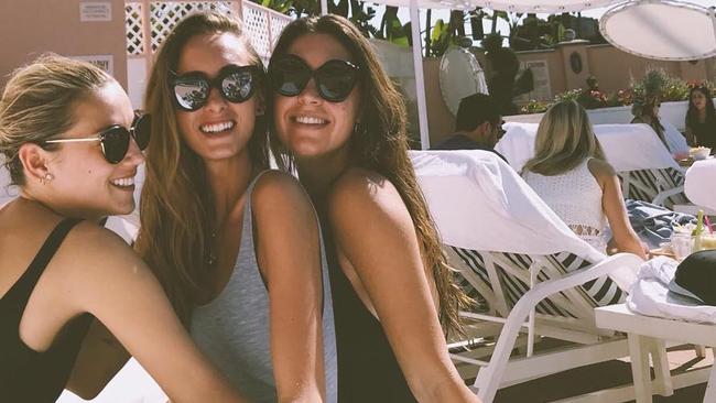 Jasmine Yarbrough poolside with girlfriends. Picture: Instagram @jasyarby