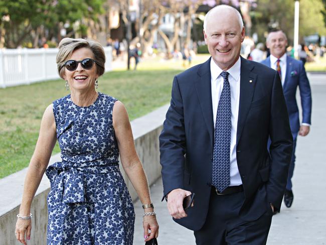 Qantas chairman Richard Goyder and his partner were guests at Alan Joyce's wedding. Picture: Adam Yip