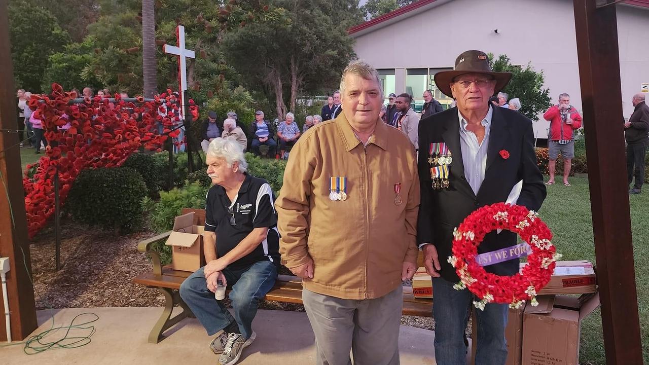 The Anzac Day service at Poona.