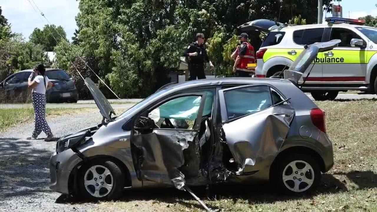 Car and Cane Train collide at Mooroobool