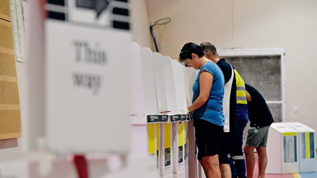 Close to 80 per cent of Territorians are expected to cast their vote before polling day on August 22, according to the NT Electoral Commission. Picture: Michael Franchi