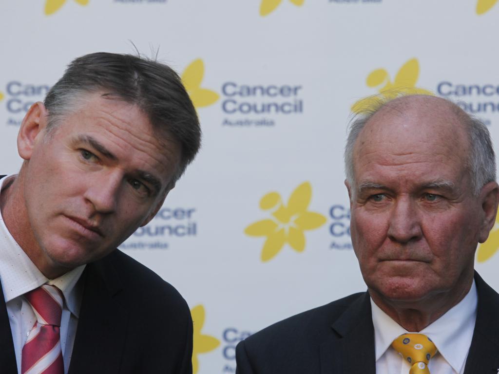 Independent MPs Rob Oakshott (left) and Tony Windsor. In a hung parliament, their support of Julia Gillard ensure Labor could form a minority government. Picture: AAP Image/Lukas Coch