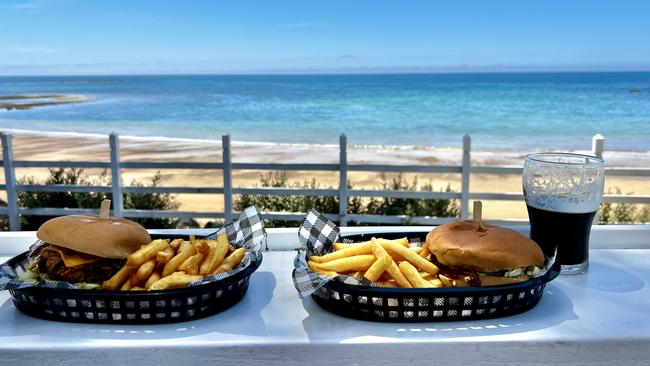 Burgers at Penguin Beer Co, Trail Graze weekend 2024. Picture: Philip Young