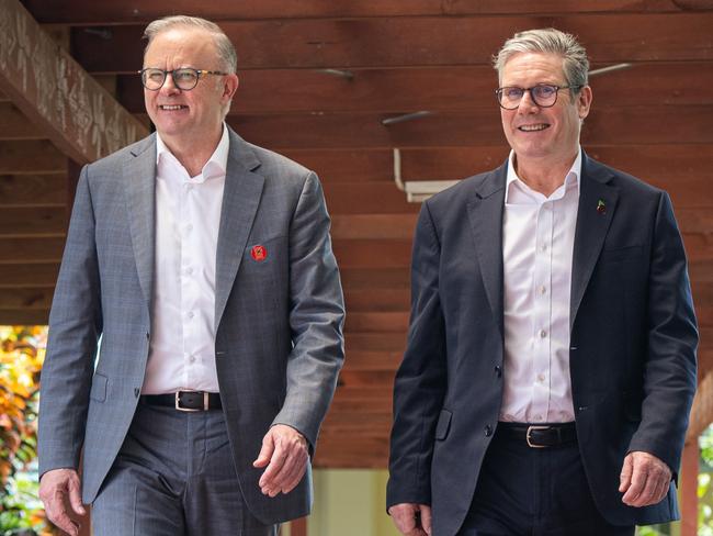 Australian Prime Minister Anthony Albanese with UK Prime Minister Keir Starmer. Picture supplied