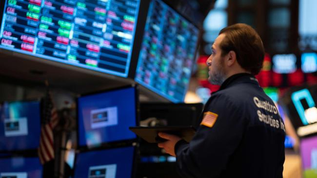 Wall Street is officially in a correction after more steep coronavirus-driven falls. Picture: AFP