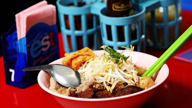 Soi 38’s beef boat noodles. Picture: Mark Stewart