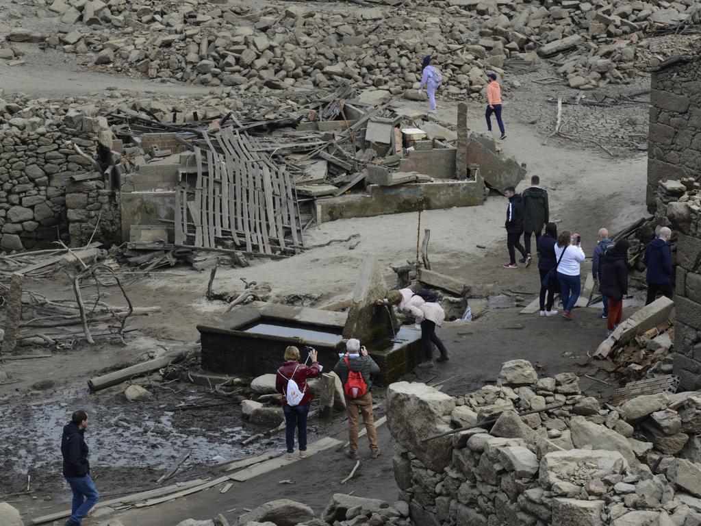 Former residents of the town have become emotional at its reveal. Picture: Rosa Veiga/Europa Press via Getty Images