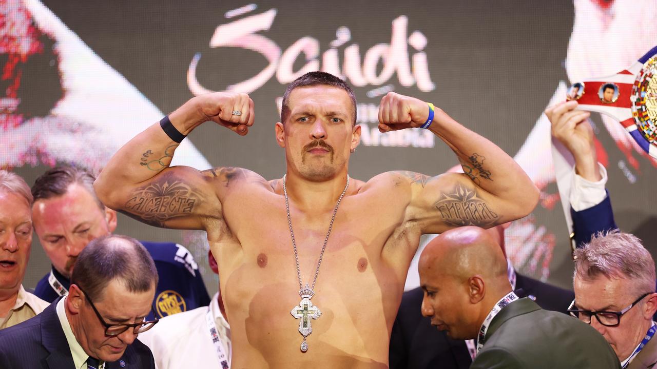 Usyk tipped the scales heavier than he has previously. (Photo by Richard Pelham/Getty Images)