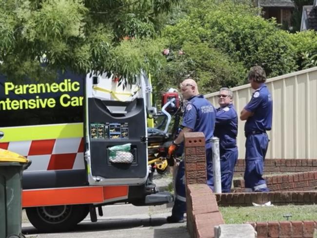 A boy has been rushed to hospital after he fell from a unit in Berala. Picture: TNV/Supplied