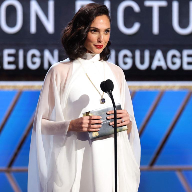 Gal Gadot at the Golden Globe Awards yesterday. Picture: AFP