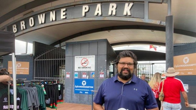 Allan Wilson waiting at the gates to Browne Park.