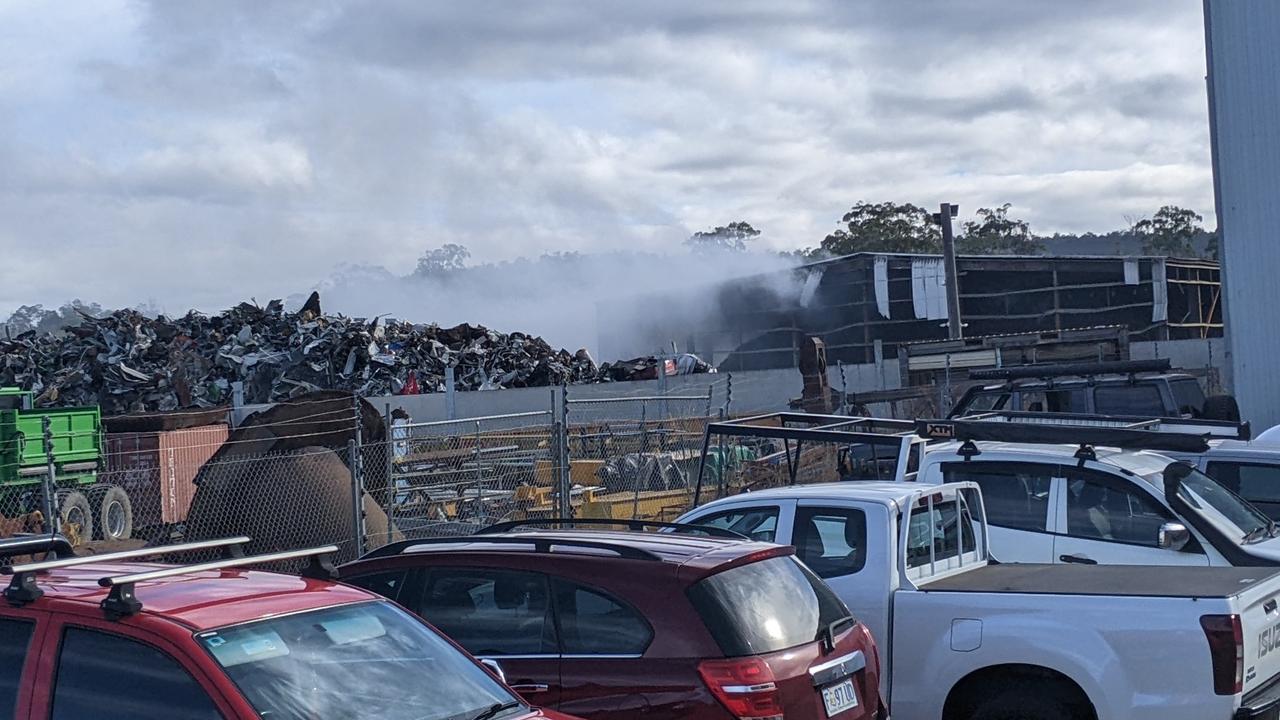 Rocherlea warehouse fire. Picture: Alex Treacy.