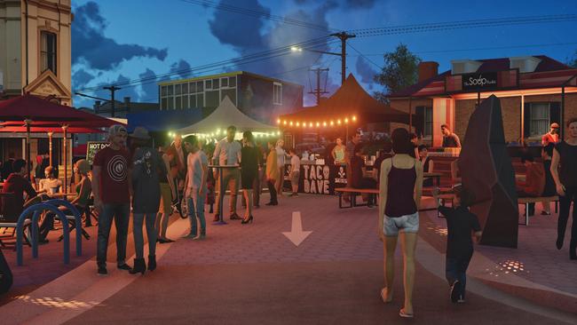 Concept Drawings of the New Town Precinct Upgrade 2023 Photo: Supplied