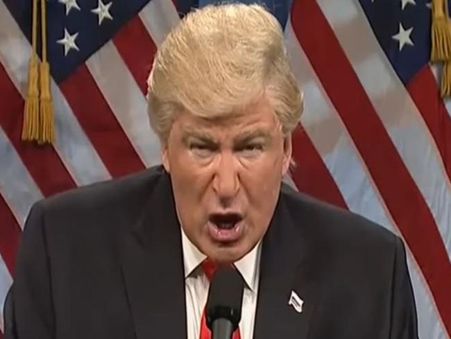 Alec Baldwin mocks Donald Trump over the Russian golden shower scandal. Picture: Youtube