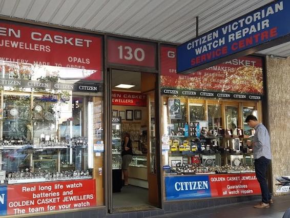 Citizen Victorian Watch Repair shop in Russell St, Melbourne, was also targeted.