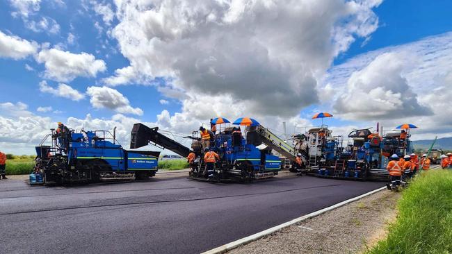 Upgrading the surface of DriveIt NQ's circuit earlier this year. Picture: Supplied.