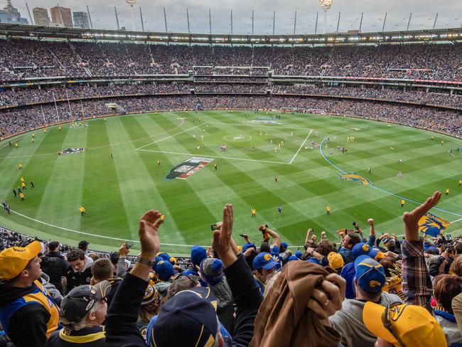 2018 AFL Grand Final at the MCG between Collingwood Magpies and West Coast Eagles. Picture: Jason Edwards