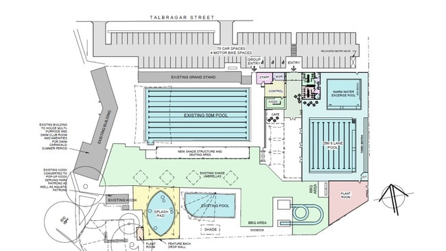 2017 plan of Dubbo's aquatic centre. Photo: Supplied.