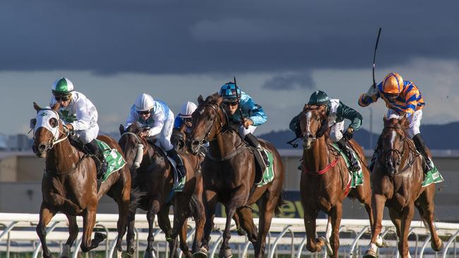 Gold Coast racing. Jockey Jag Guthman-Chester in race 7. Picture: GREG IRVINE/MAGIC MILLIONS