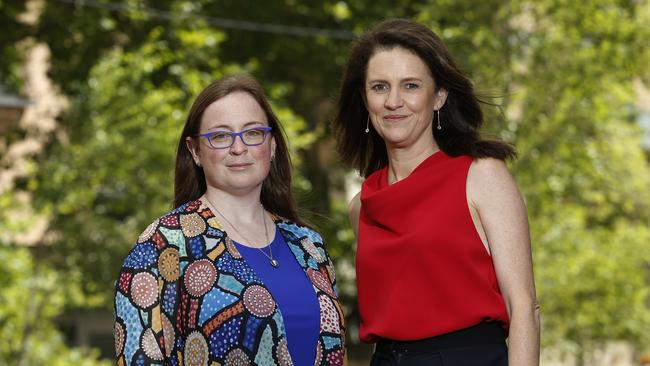 Open Support CEO Katie Viviers with Darling Point trauma and psychotherapist Erica Schuman. Picture: John Appleyard