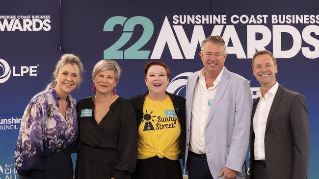 SCBA Award chair Jennifer Swaine, Deb Caruso, Sonia Martin, John Langmead and Paul Fisher. Picture: Barry Alsop