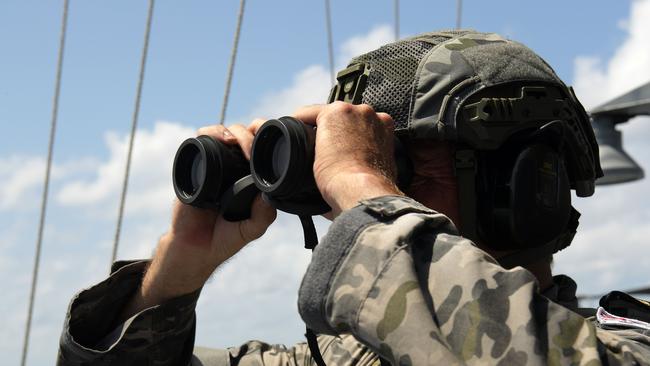 Operation Kakadu onboard the HMAS Perth. Picture: (A)manda Parkinson