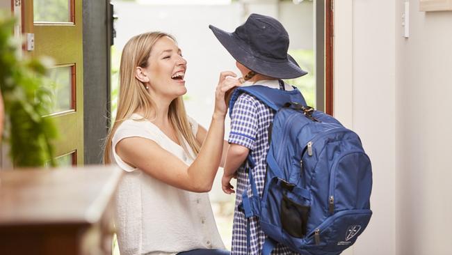 Parents can help their kids feel good about their first day of school by staying positive about the experience.