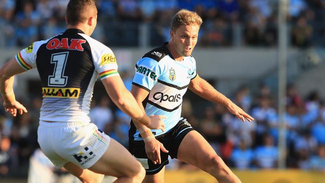 Matt Moylan didn’t want to talk after Cronulla’s win. (Mark Evans/Getty Images)