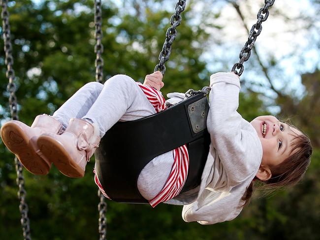 Three-year-old is recovering from the gift of a new kidney. Picture: Ian Currie