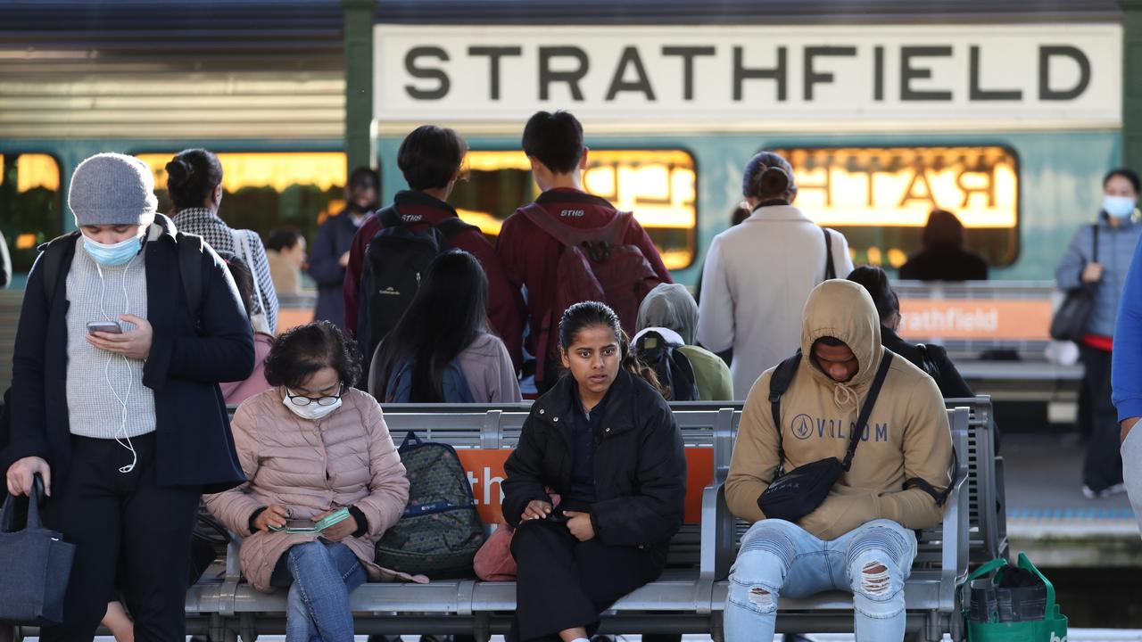 It was a long wait in the cold for commuters on Wednesday morning. Picture: John Grainger