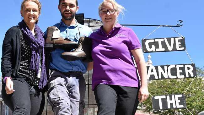 KICKING OFF: Tori Fleeting, Tallis Landers and Liana Leard ahead of this weekend's Relay for Life. Picture: Ellen Ransley