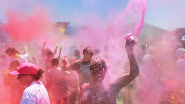 A Hare Krishna Festival of Colours celebration. Picture: Mark Wilson