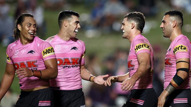 Penrith’s backline is red hot. Photo by Cameron Spencer/Getty Images.