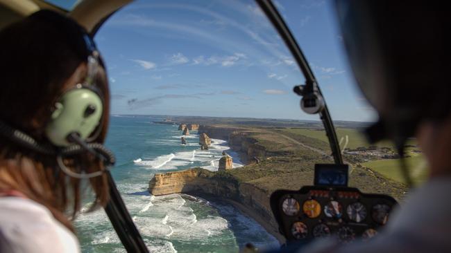 Viewing the Great Ocean Road from the air.