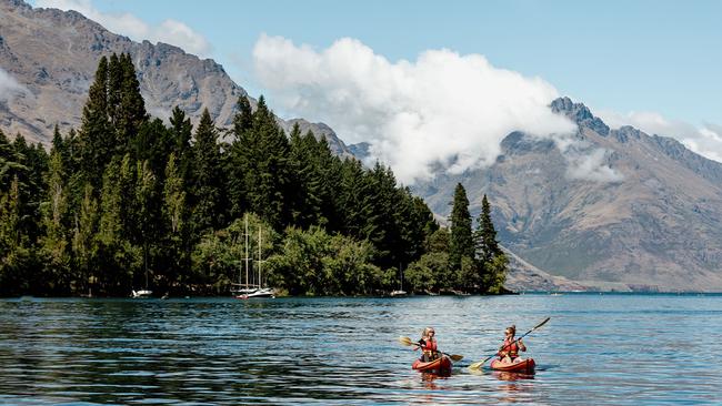 Kayaking in Queenstown Bay. Picture: Destination Queenstown