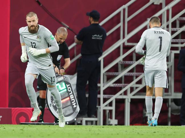 Ryan is glad he didn’t know about the plan to bring on Andrew Redmayne in the shootout against Peru. Picture: Matthew Ashton – AMA/Getty Images