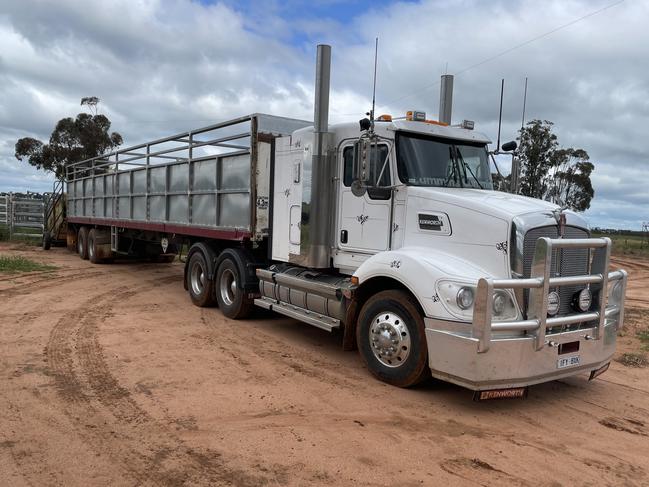 The truck Craig uses to transport his cattle down to Melbourne can handle around 27 cattle per load.