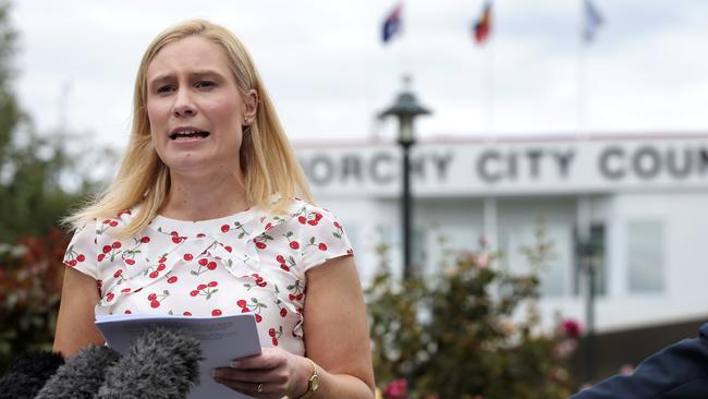 Former Glenorchy Mayor Kristie Johnston. Picture: LUKE BOWDEN