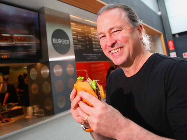 Celebrity chef Neil Perry opens Project Burger outlet at Macqauarie Centre North Ryde.