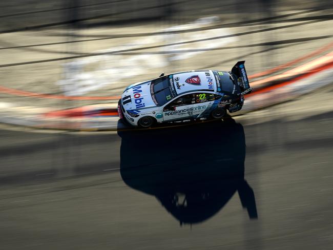 James Courtney drives the Mobil 1 Racing Holden car during a practice session on Day One of the 2019 Virgin Australia Supercars Championship round at the Vodafone Gold Coast 600 at Surfers Paradise on the Gold Coast, Friday, October 25, 2019. (AAP Image/Dave Hunt)