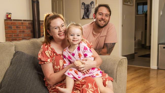 After going through the stress of building a home for their new daughter, the Towells realised the changing home market could help them sell it for the acreage home they always wanted. Picture: Nigel Hallett