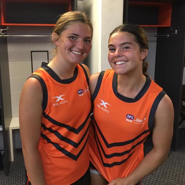 Lauren Myers (left) and Rani Sossai (right) of the Wollongong Lions. Picture: Wollongong Lions Facebook