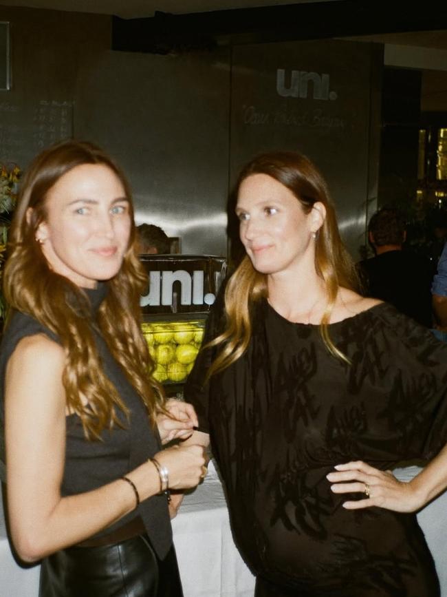The beauty brand founder (right) with older sister Katherine Keating. Picture: Instagram